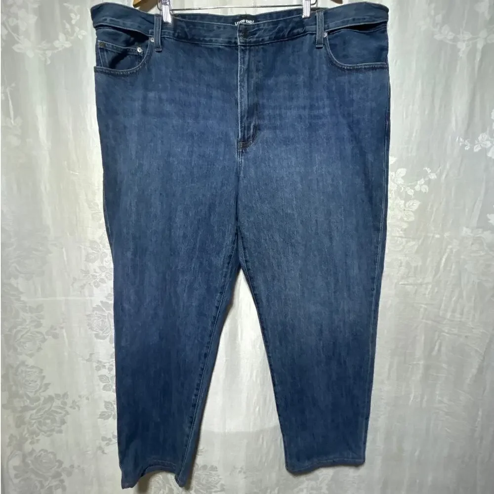 Lands End Jeans 50/T Blue Denim Square Rigger 50X30 100% Cotton